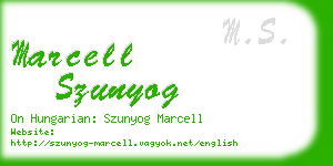 marcell szunyog business card